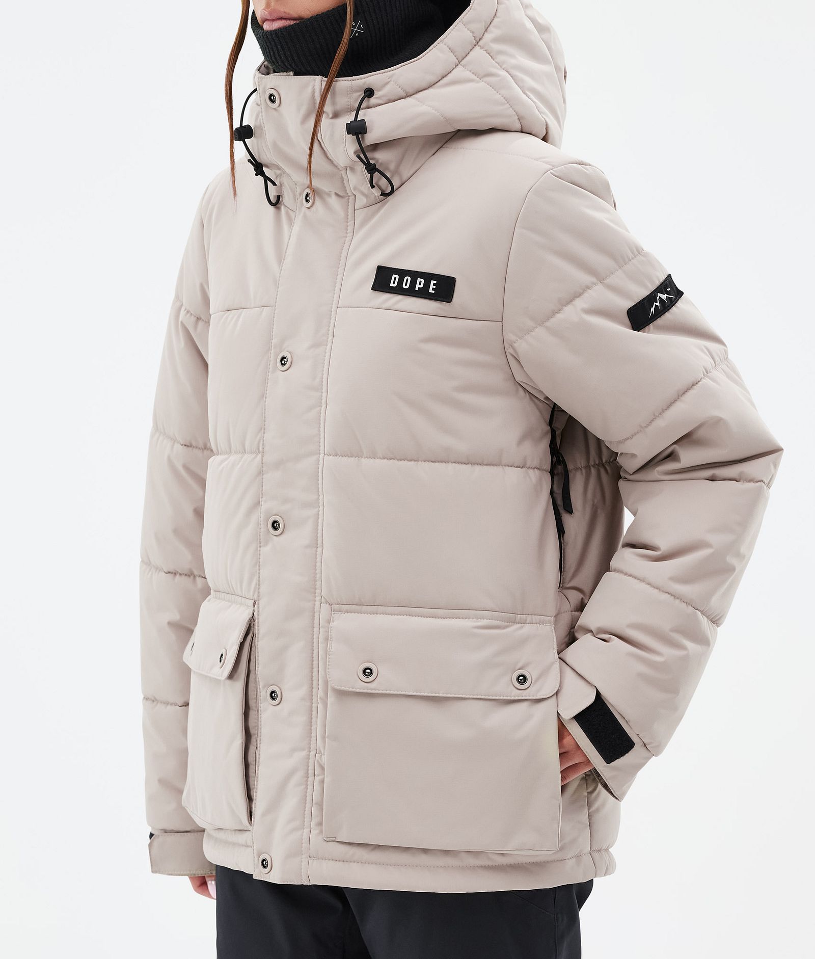 Puffer W Full Zip Ski Jacket Women Sand, Image 7 of 9