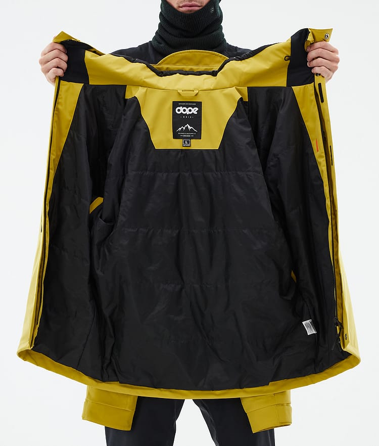 Blizzard Full Zip Snowboardjacka Herr Yellow, Bild 9 av 9