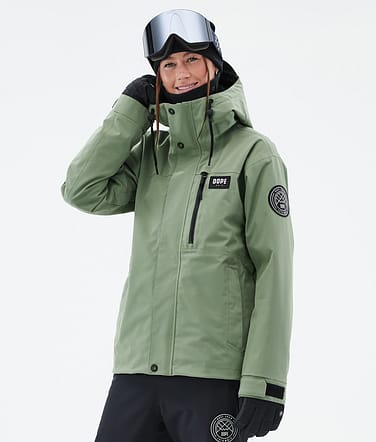 Blizzard W Full Zip Snowboard Jacket Moss Green