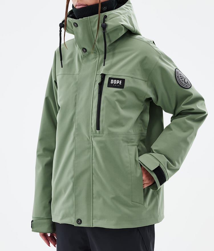 Blizzard W Full Zip Snowboardjakke Dame Moss Green, Bilde 7 av 9