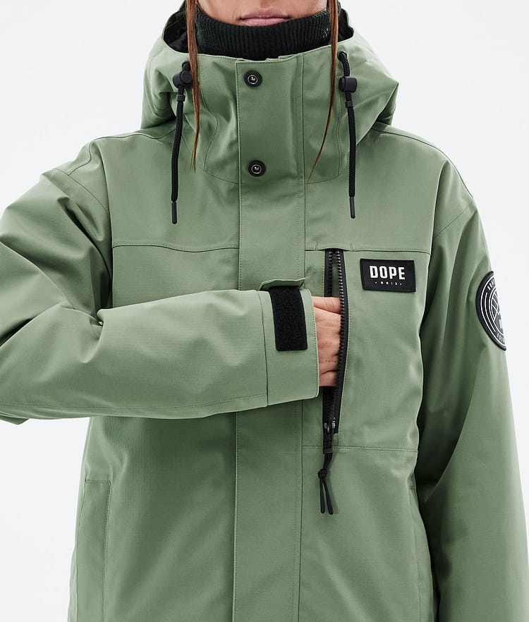 Blizzard W Full Zip Snowboardjakke Dame Moss Green, Billede 8 af 9