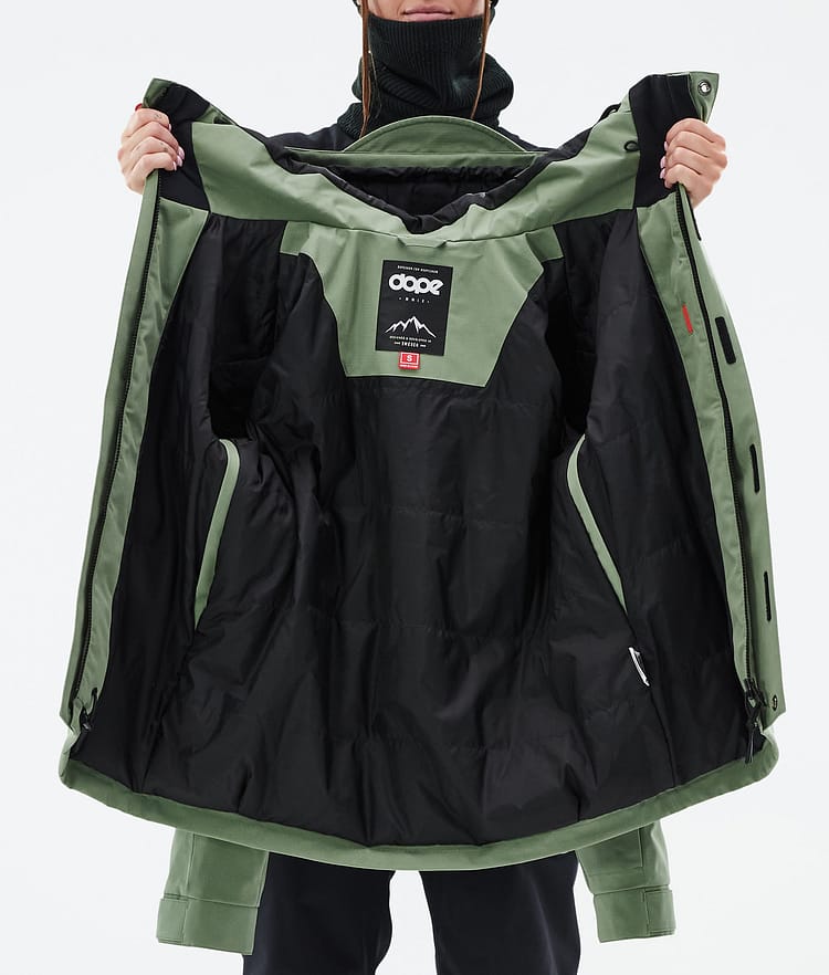 Blizzard W Full Zip Snowboardjacka Dam Moss Green, Bild 9 av 9