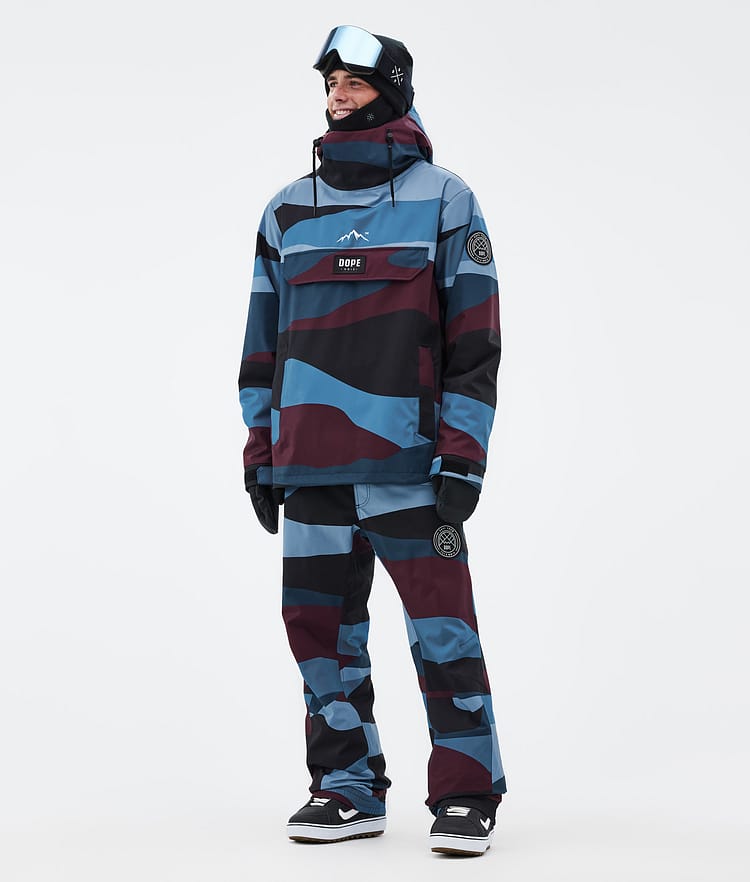 Blizzard Spodnie Snowboardowe Mężczyźni Shards Burgundy Blue, Zdjęcie 2 z 5