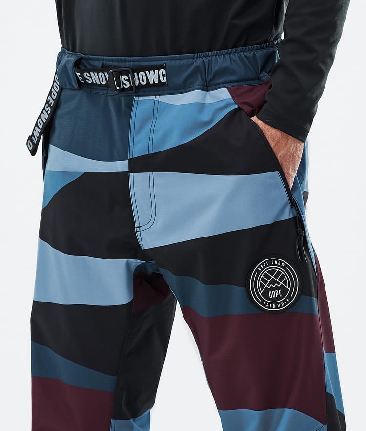 Blizzard Ski Pants Men Shards Burgundy Blue, Image 5 of 5