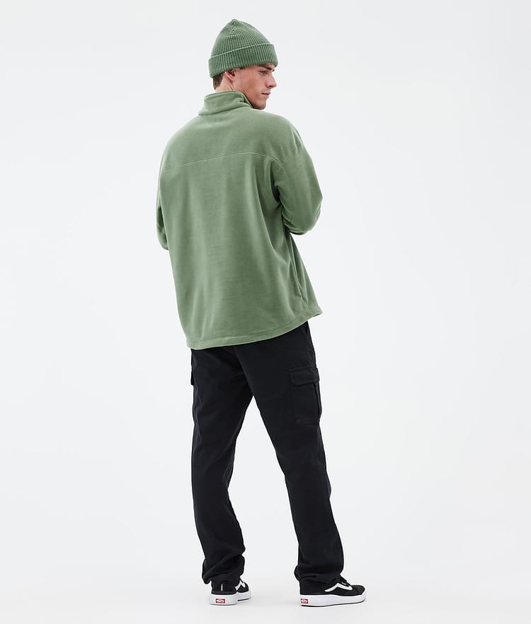 Comfy Fleece Sweater Men Moss Green, Image 4 of 6