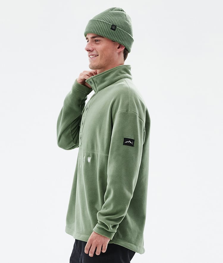 Comfy Fleece Sweater Men Moss Green, Image 5 of 6