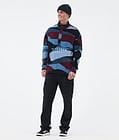 Comfy Fleece Trui Heren Shards Burgundy Blue, Afbeelding 3 van 6