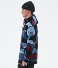 Cozy II Fleece Hoodie Men Shards Burgundy Blue, Image 5 of 7