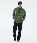 Pile Fleece Sweater Men Moss Green, Image 3 of 7