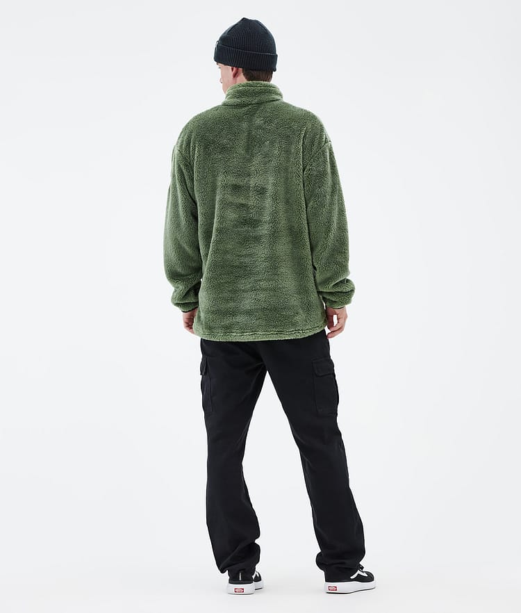 Pile Fleece Sweater Men Moss Green, Image 4 of 7