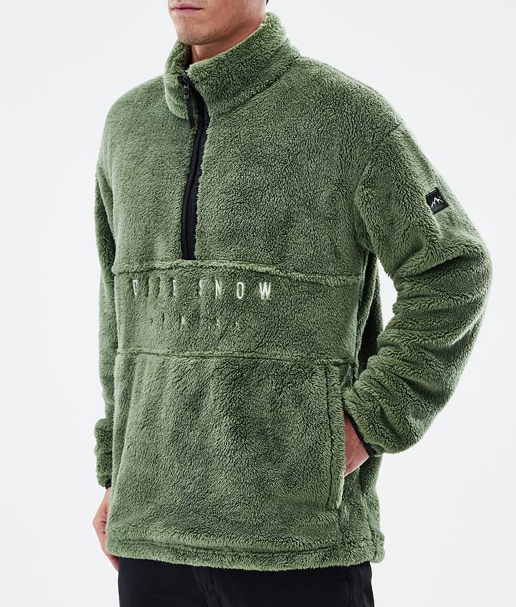 Pile Fleece Trui Heren Moss Green, Afbeelding 7 van 7