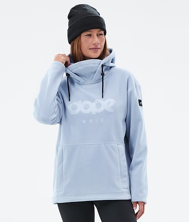 Cozy II W Fleece Hoodie Dames Light Blue