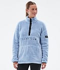 Pile W Fleece Sweater Women Light Blue, Image 1 of 7