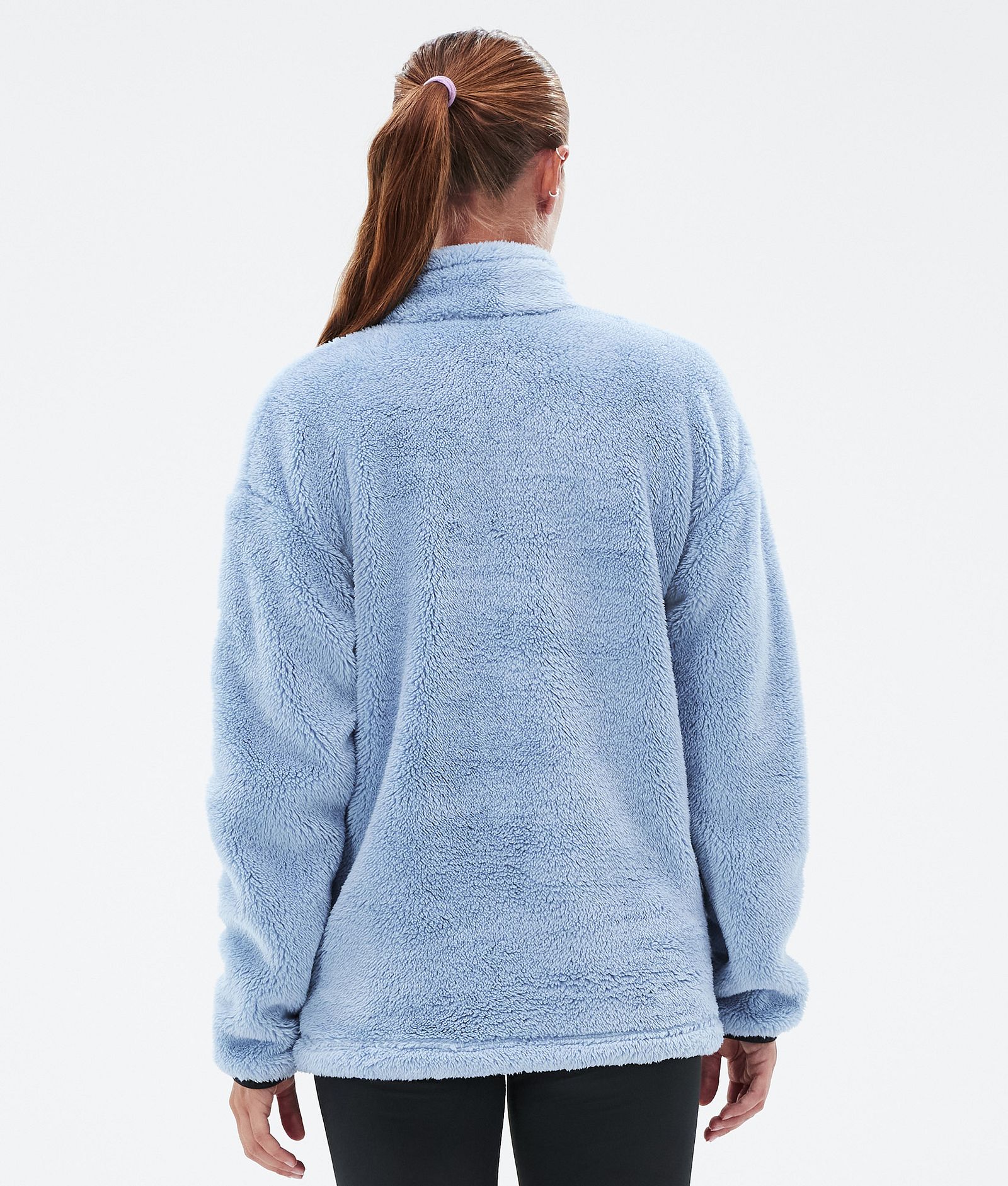 Pile W Fleece Sweater Women Light Blue, Image 6 of 7