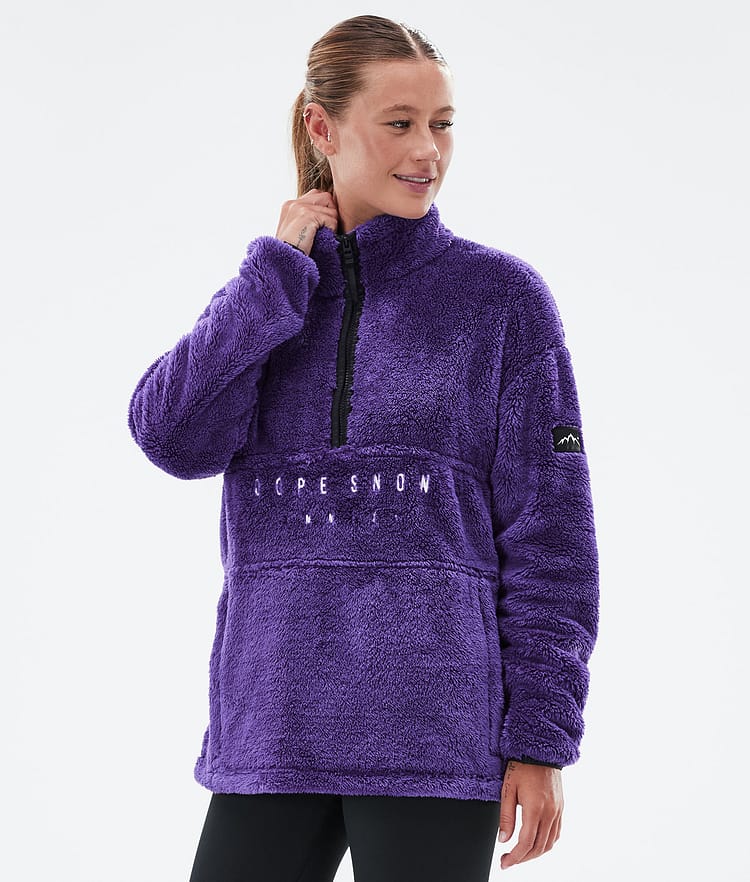 Pile W Fleece Trui Dames Vivid Purple, Afbeelding 1 van 7