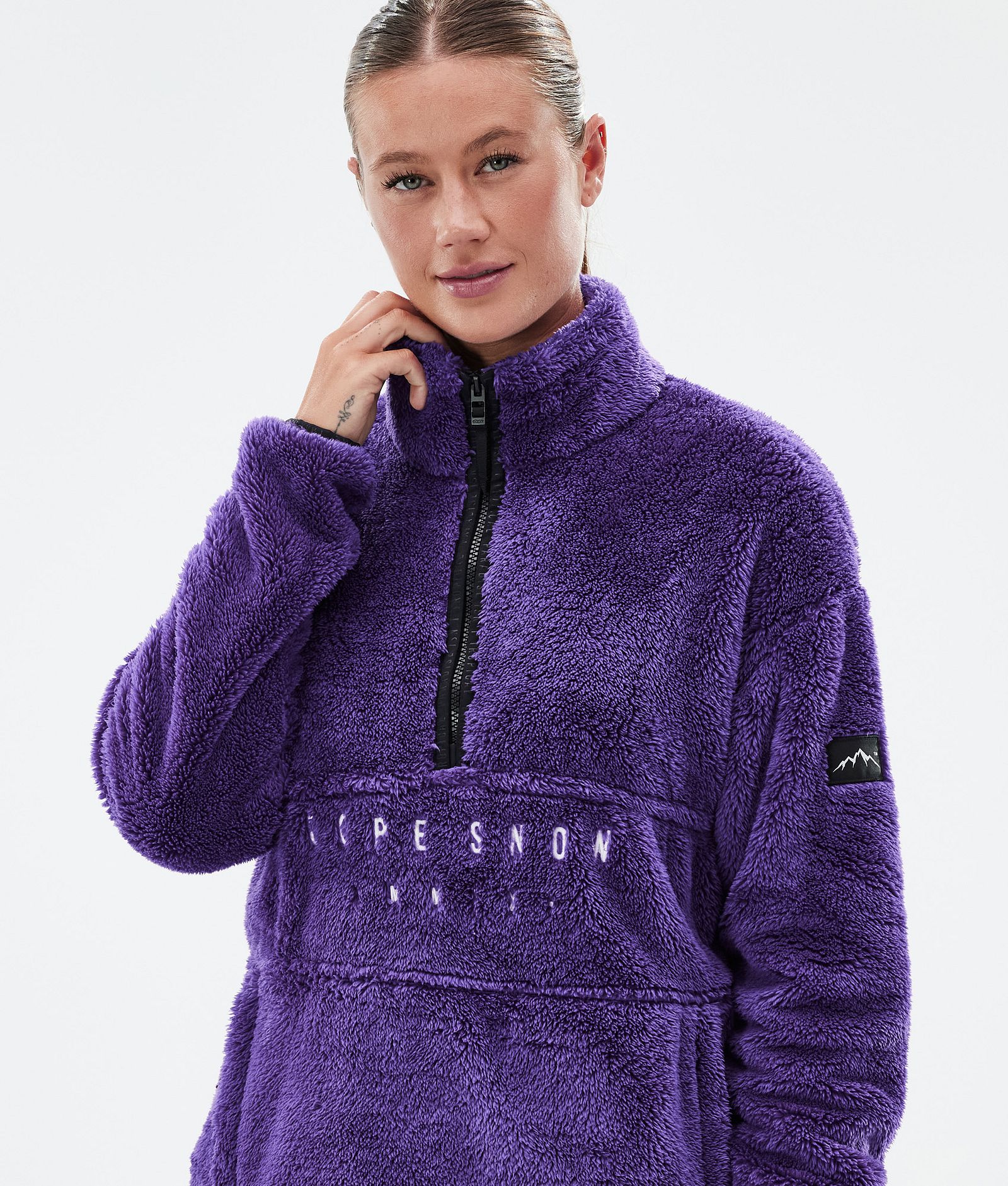 Pile W Fleece Sweater Women Vivid Purple, Image 2 of 7