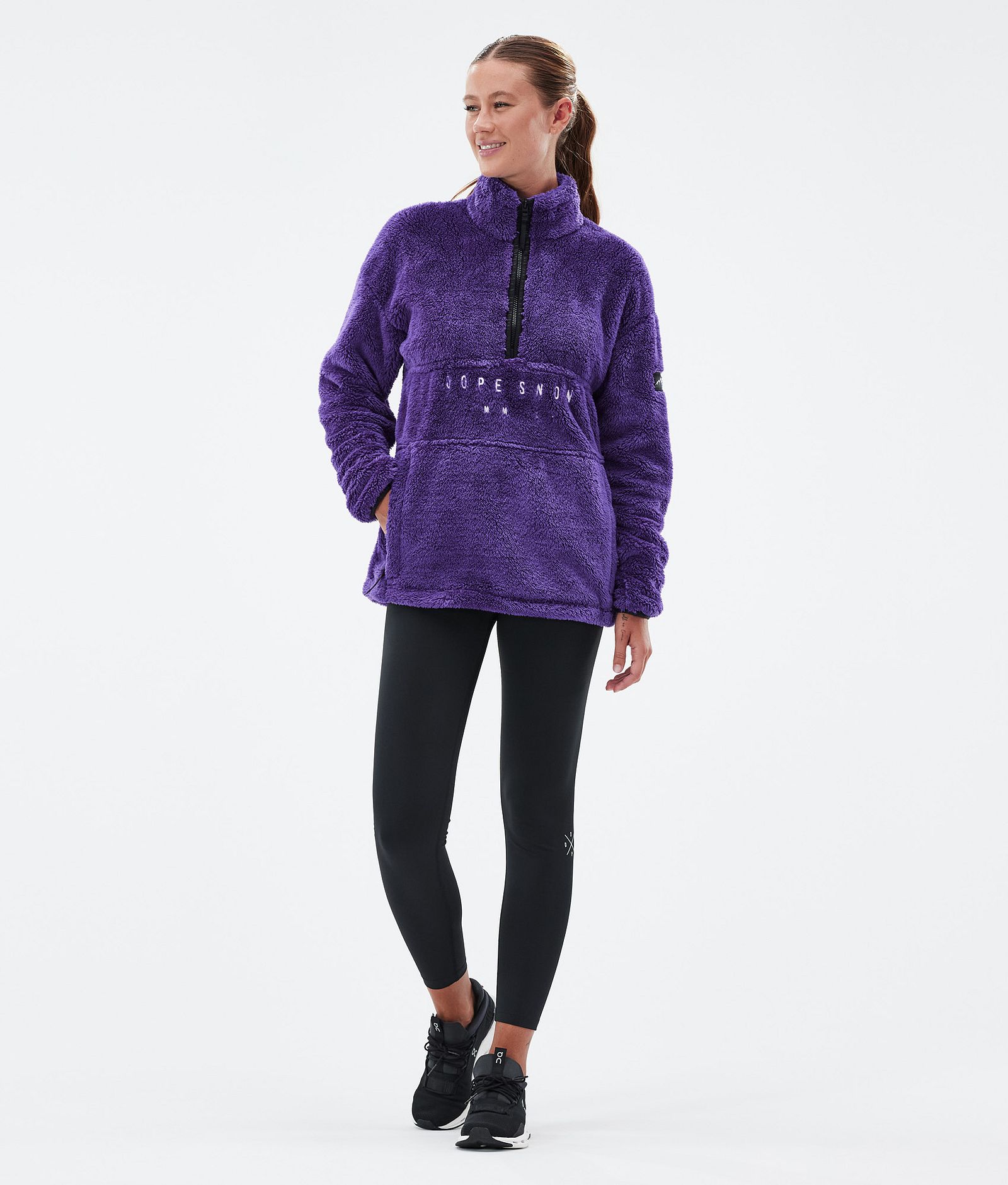 Pile W Fleece Sweater Women Vivid Purple, Image 3 of 7