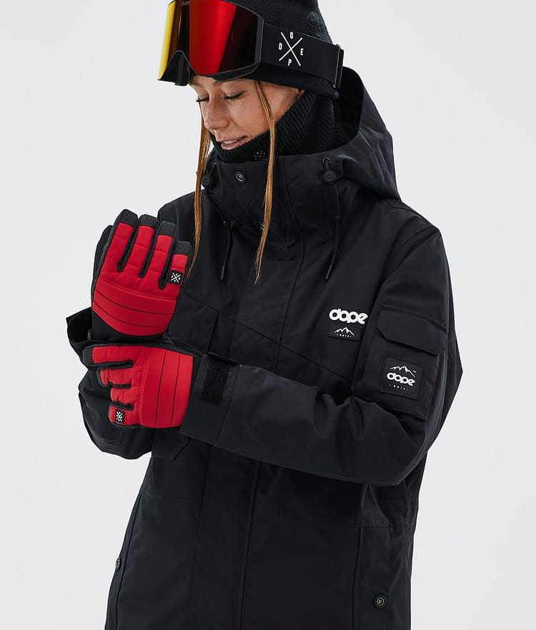 Ace Ski Gloves Deep Red, Image 4 of 5