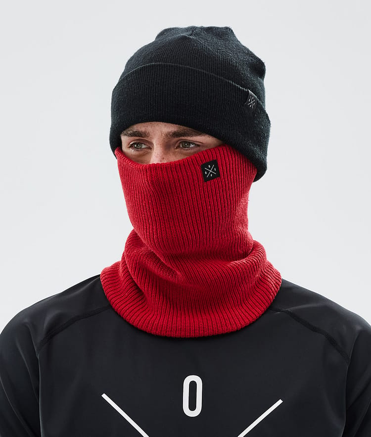 2X-Up Knitted Facemask Deep Red, Image 2 of 3