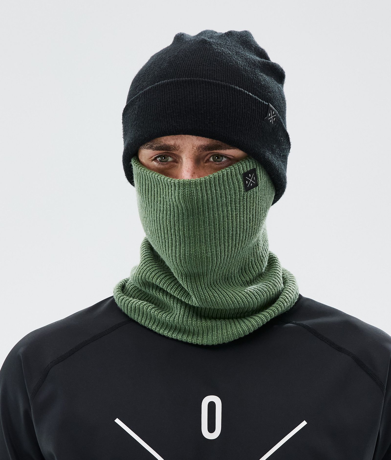 2X-Up Knitted Ansiktsmasker Moss Green, Bilde 2 av 3