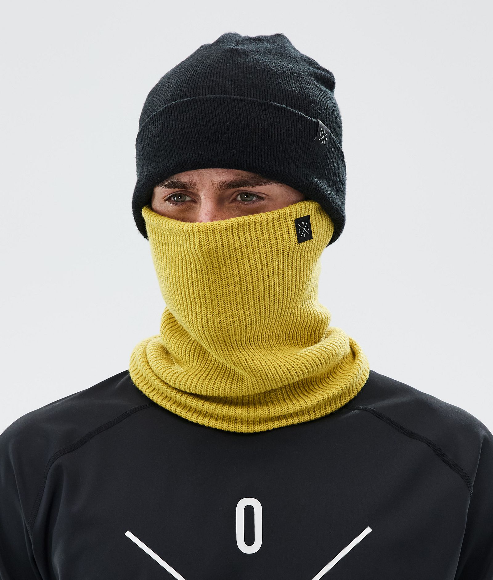 2X-Up Knitted Facemask Yellow, Image 2 of 3