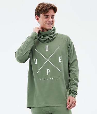 Snuggle Top Termiczny Mężczyźni 2X-Up Moss Green