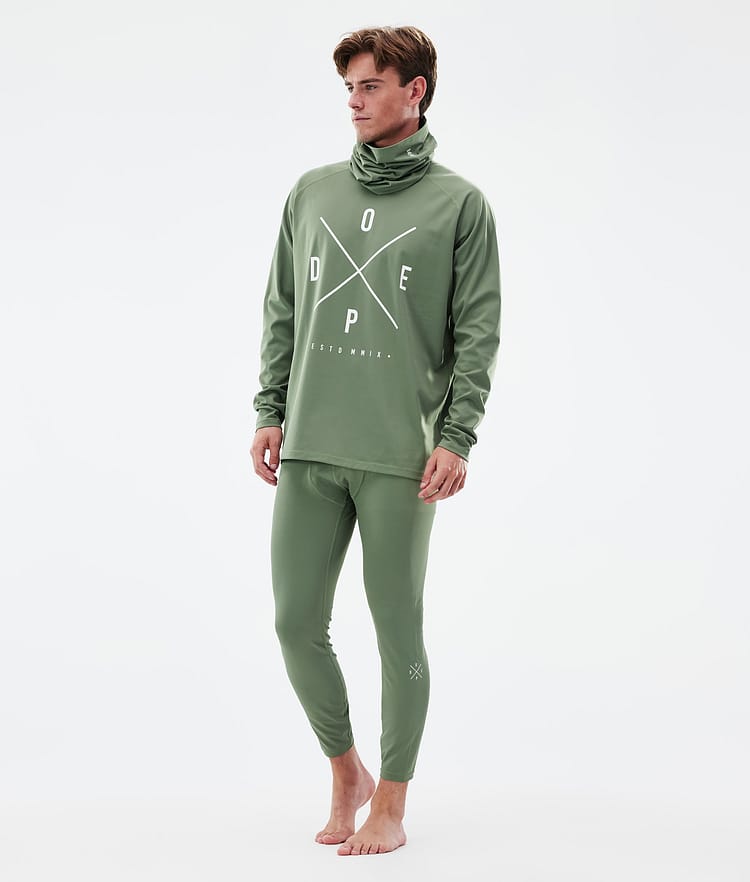 Snuggle Base Layer Top Men 2X-Up Moss Green, Image 3 of 7