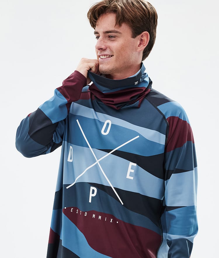 Snuggle Superundertøy overdel Herre 2X-Up Shards Burgundy Blue, Bilde 2 av 7