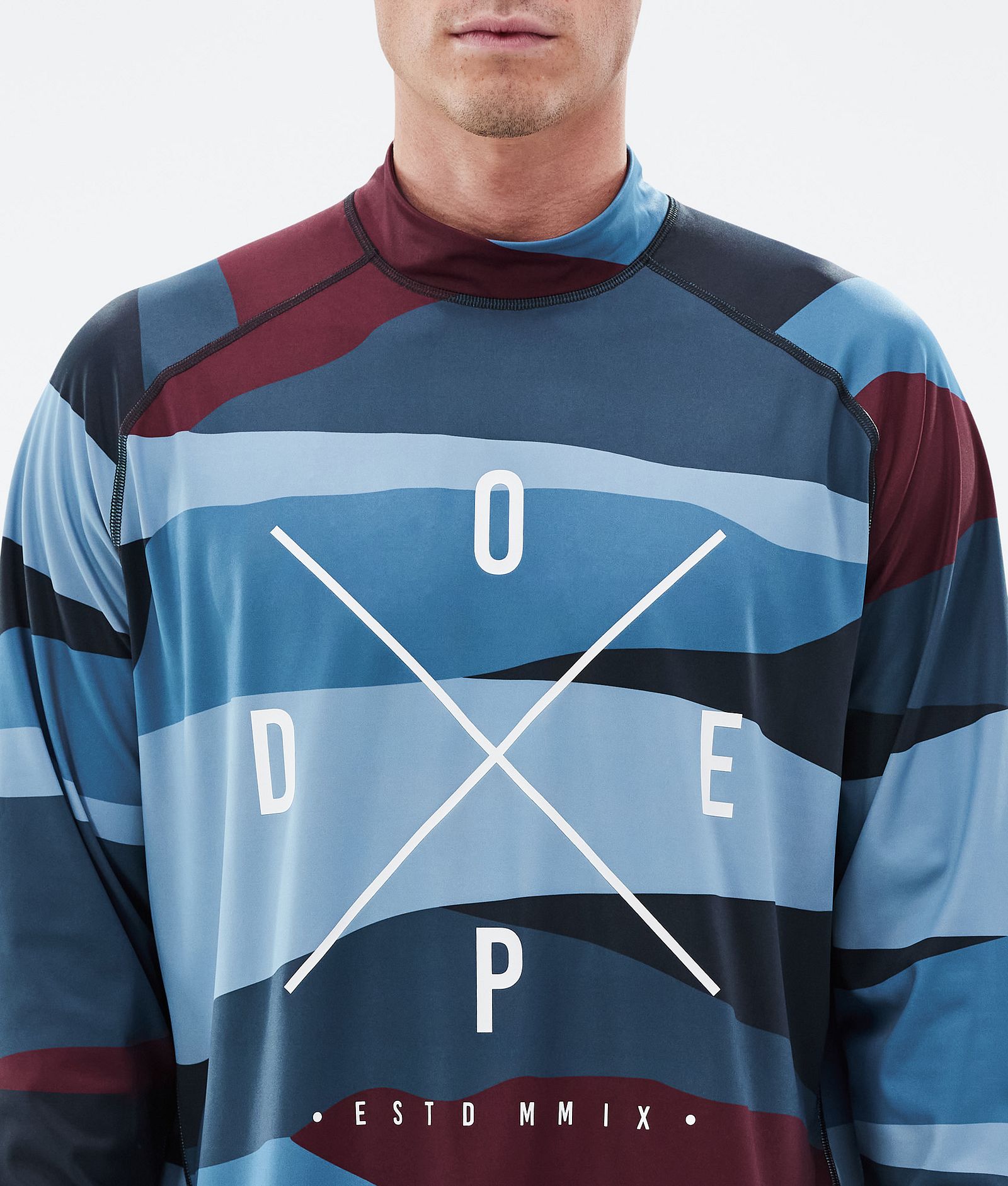 Snuggle Baselayer top Herre 2X-Up Shards Burgundy Blue, Billede 6 af 7