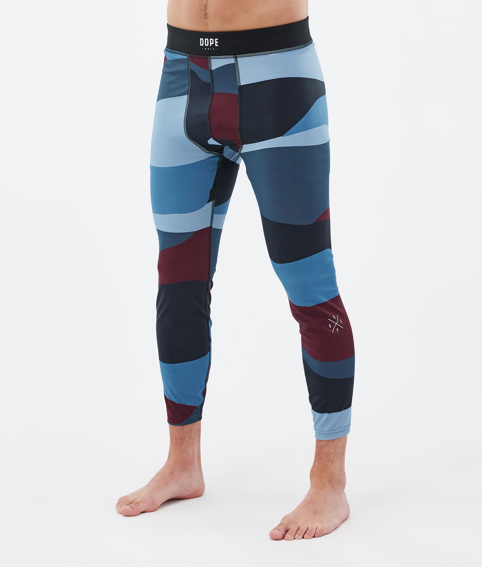 Snuggle Base Layer Pant Men Shards Burgundy Blue, Image 1 of 7