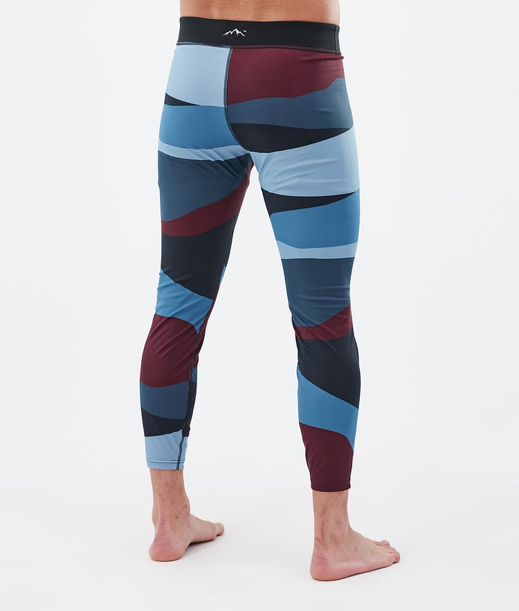 Snuggle Base Layer Pant Men Shards Burgundy Blue, Image 2 of 7