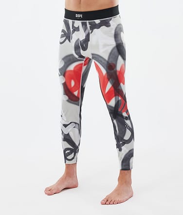 Snuggle Legginsy Termoaktywne Mężczyźni Spray Black Red