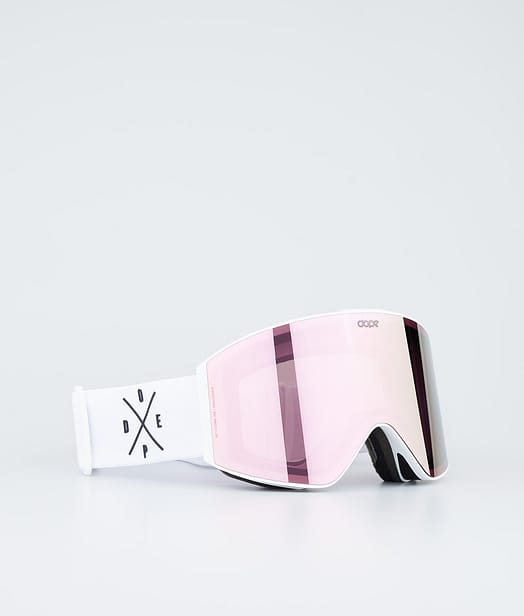 Sight Ski Goggles White/Champagne Mirror