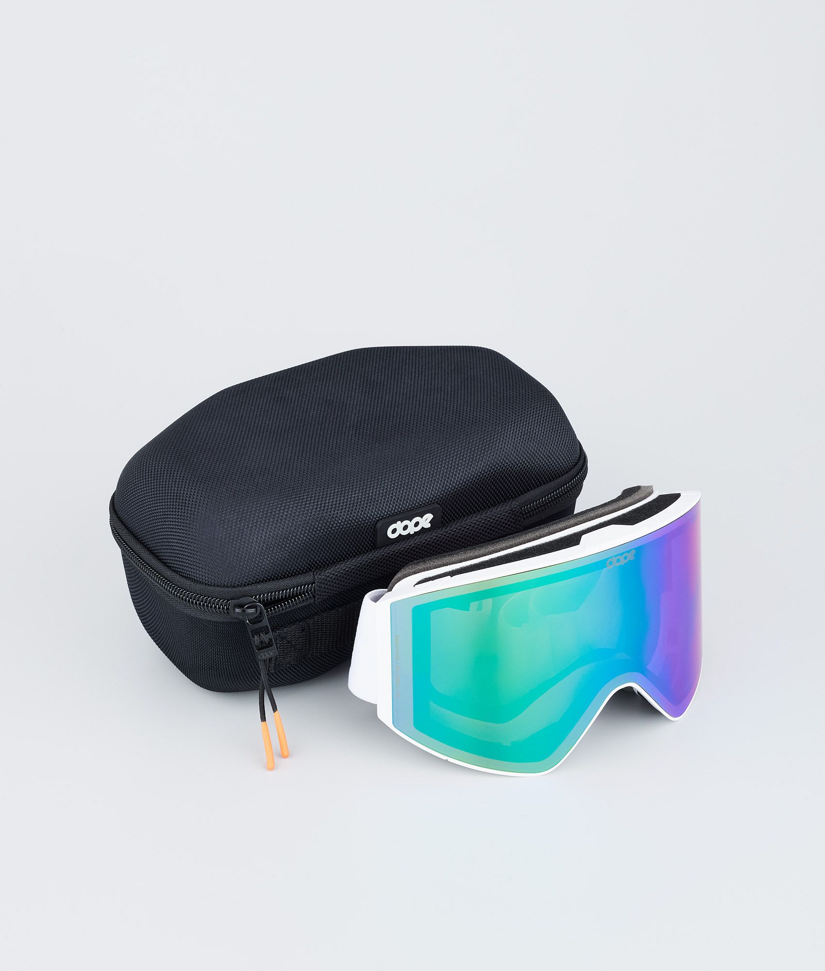 Dope Sight Ski Goggles White/Green Mirror | Dopesnow.com