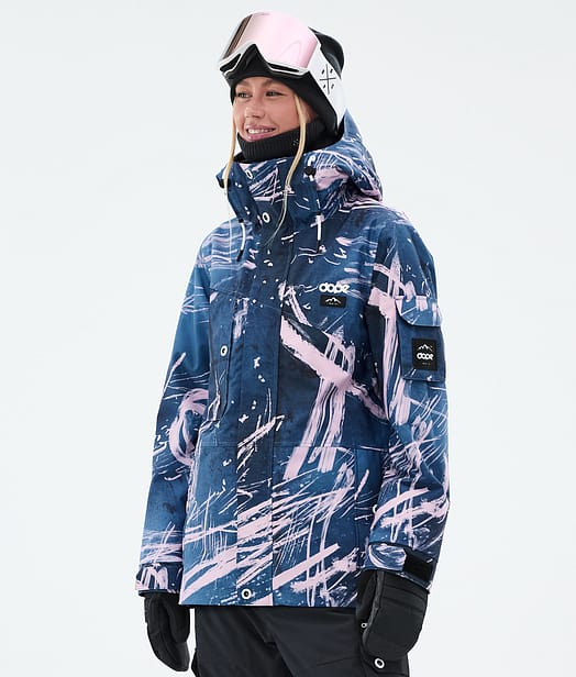 Adept W Bunda na Snowboard Dámské Carvings Pink