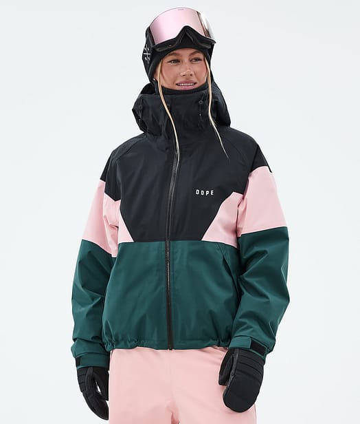 Spartan W Bunda na Snowboard Dámské Sport Black/Soft Pink/Bottle Green