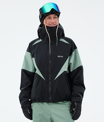 Spartan W Ski Jacket Women Spike Black/Faded Green