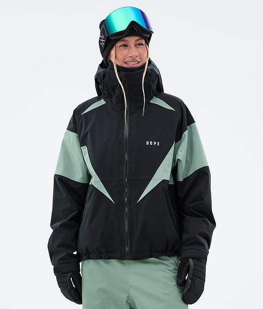 Spartan W Bunda na Snowboard Dámské Spike Black/Faded Green