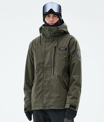 Blizzard Full Zip Snowboard Jacket Men Olive Green