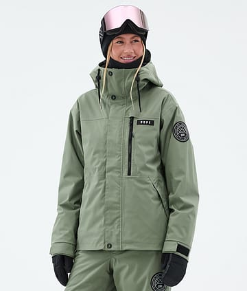 Dope Snow Blizzard W Full Zip Snowboard Jacket Women Moss Green