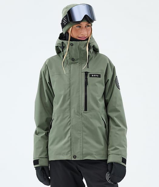 Blizzard W Full Zip スノーボードジャケット レディース Moss Green