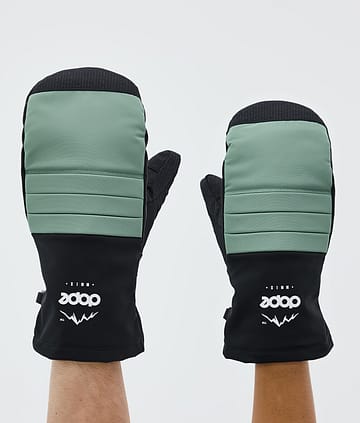 Ace Snow Mittens Faded Green