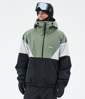 Dope Snow Spartan Snowboard Jacket Men Sport Moss Green/Light Grey/Black