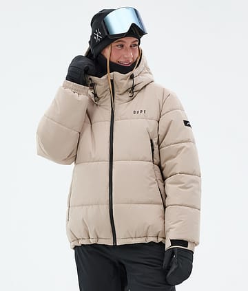 Puffer W 25 Full Zip Snowboard Jacket Women Sand