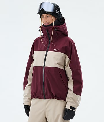 Spartan W Snowboard Jacket Women Stripe Burgundy/Sand
