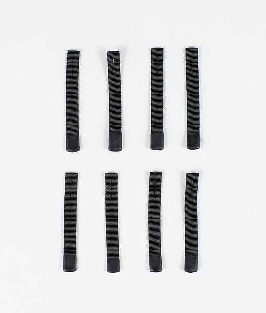 8pc Rips Tape Zip Puller Pièces de rechange Black/Black Tip