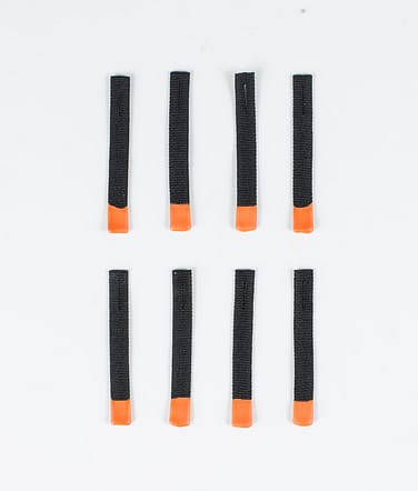 8pc Rips Tape Zip Puller Replacement Parts Black/Orange Tip