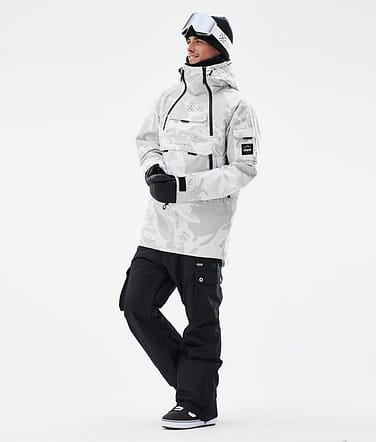 Akin Snowboardoutfit Man Grey Camo/Black