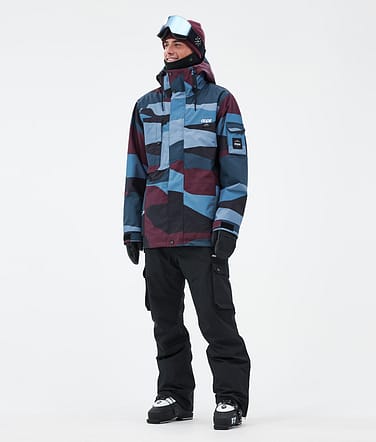 Adept Ski Outfit Men Shards Burgundy Blue/Blackout